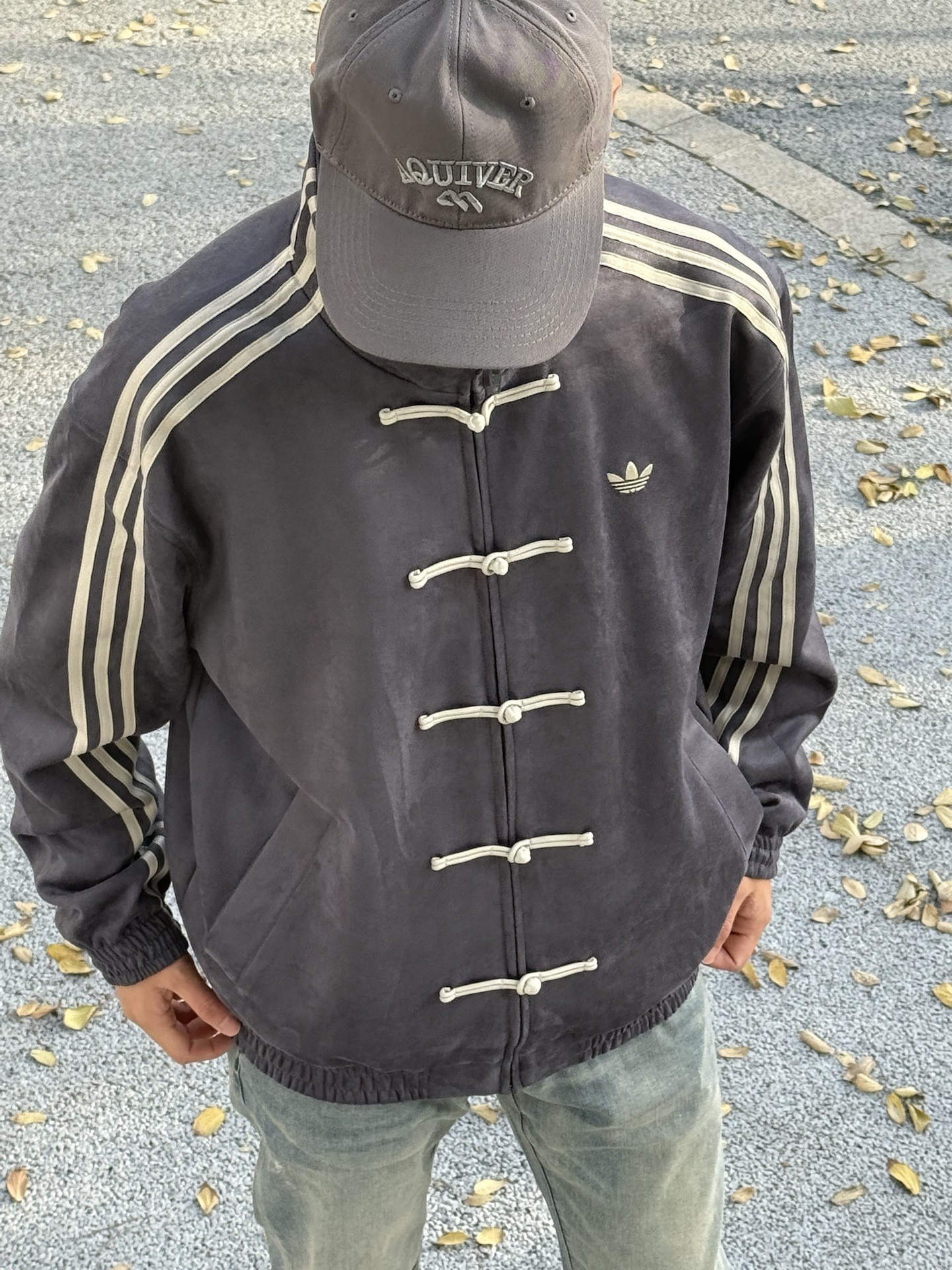 日本未発売 adidas オリジナル CTT チャイニーズ トラック カジュアル ジャケット KR0295 ブルー - 画像 (4)