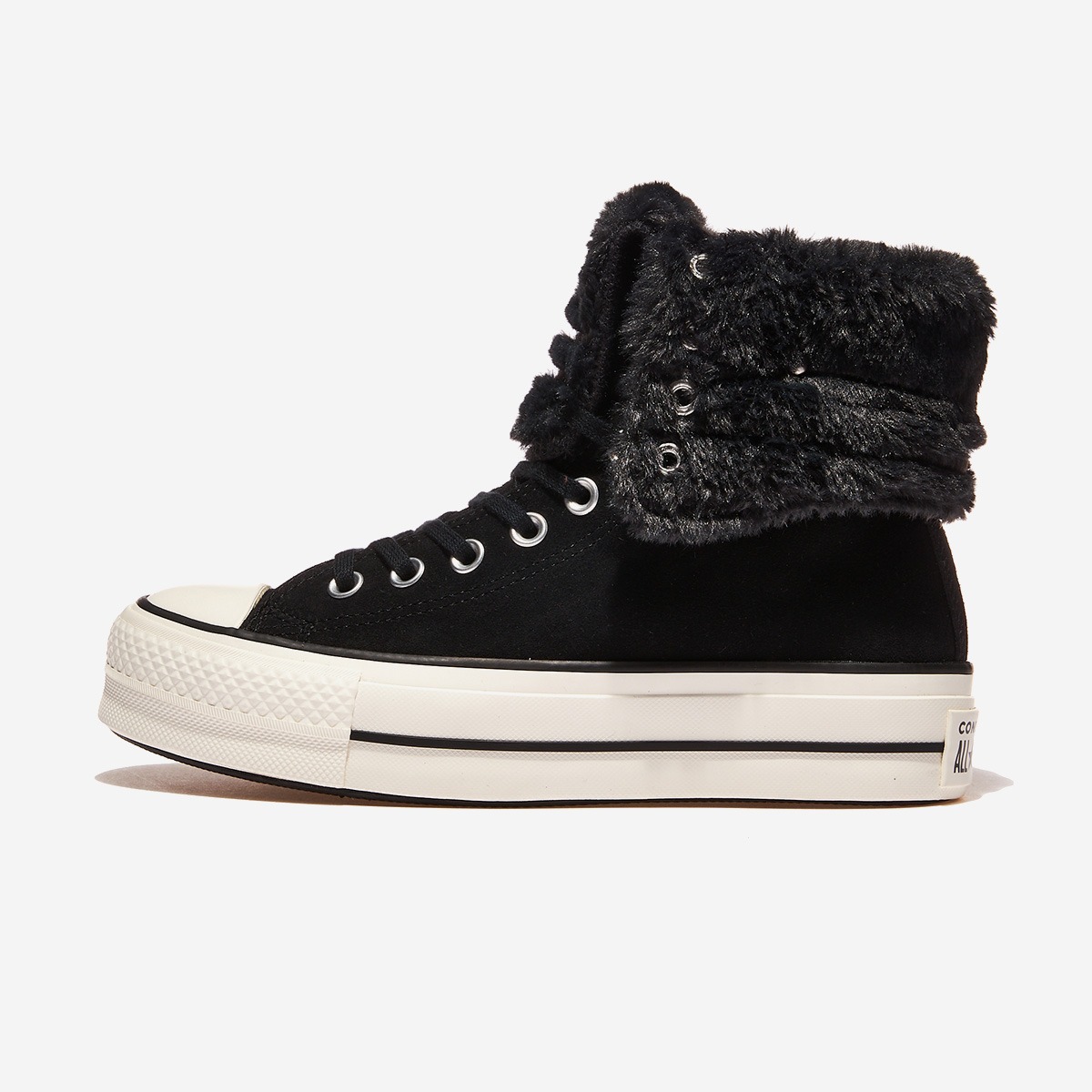 日本未入荷 Converse Chuck Taylor All Star Fold Over Lift X-Hi Black コンバース チャックテイラー オールスター フォールドオーバー リフト X-Hi ブラック A15229C - 画像 (6)