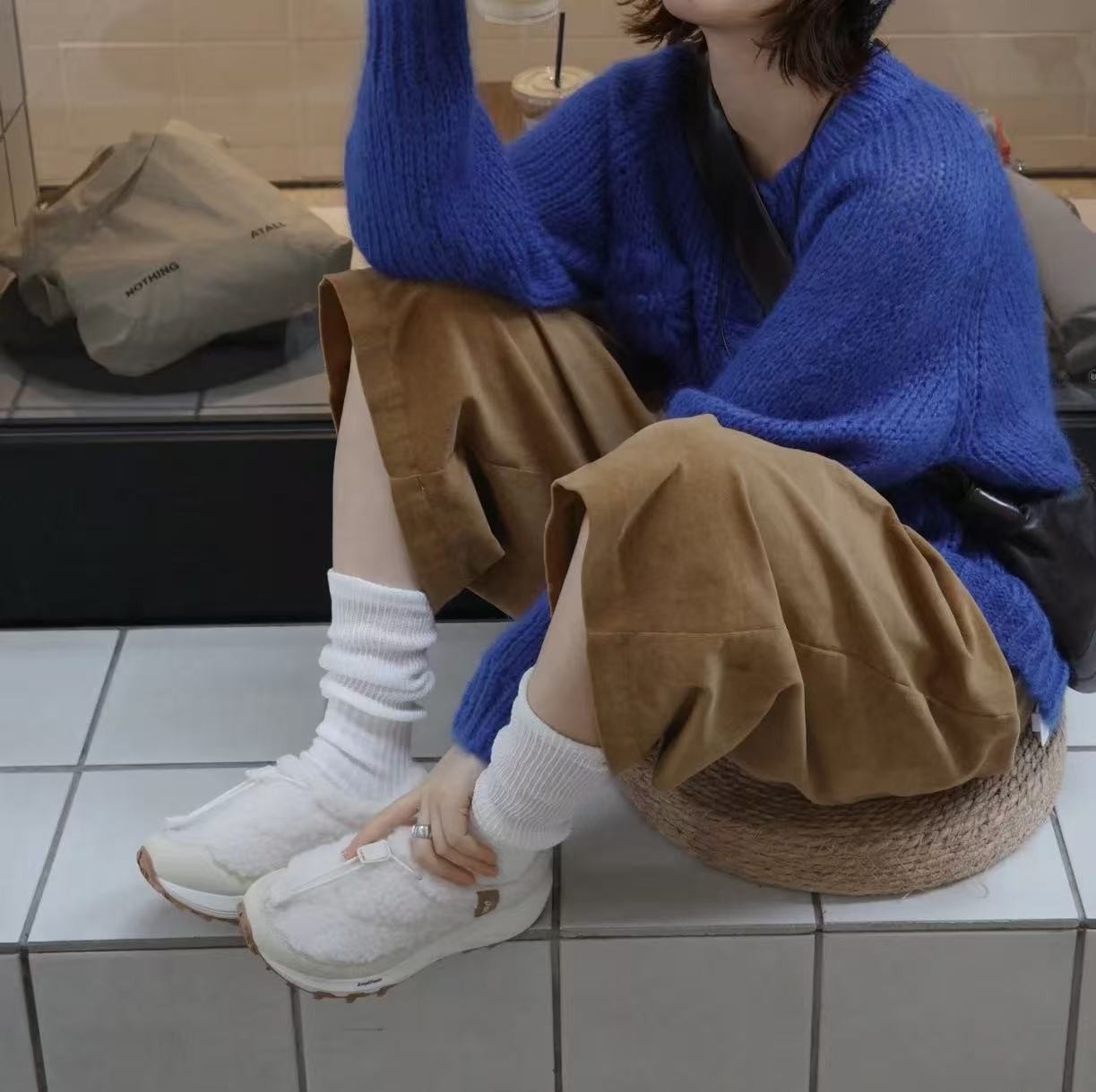 日本未入荷 ASICS アシックス 1203b036-100 ゲルベンチャー ソノマ WT ファー 冬靴 レディーススニーカー ホワイト あったかいシューズ - 画像 (3)