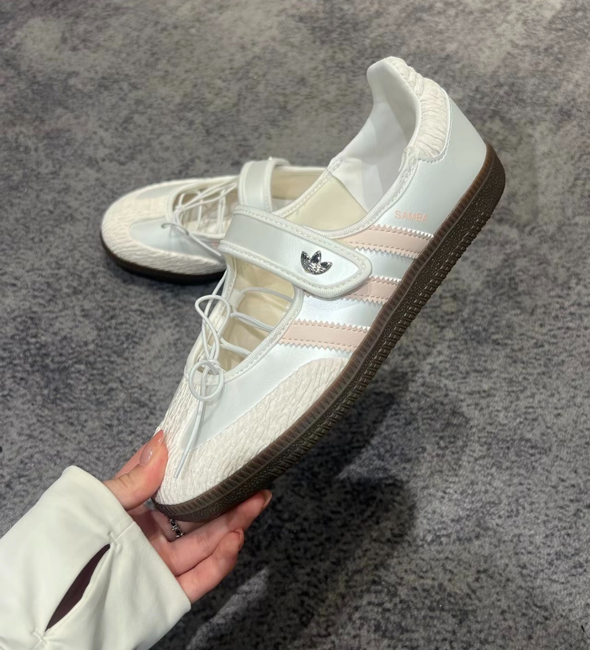 日本未発売 adidas アディダス オリジナルス サンバ ジェーン コアホワイト チョークホワイト JR4482 - 画像 (7)