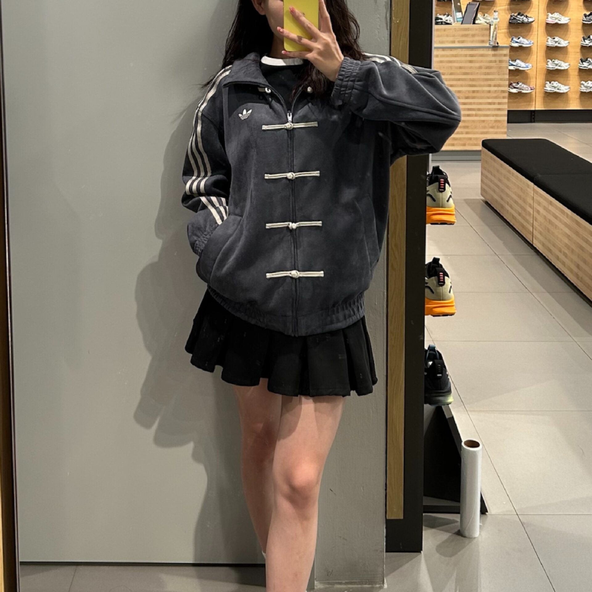 日本未発売 adidas オリジナル CTT チャイニーズ トラック カジュアル ジャケット KR0295 ブルー - 画像 (5)