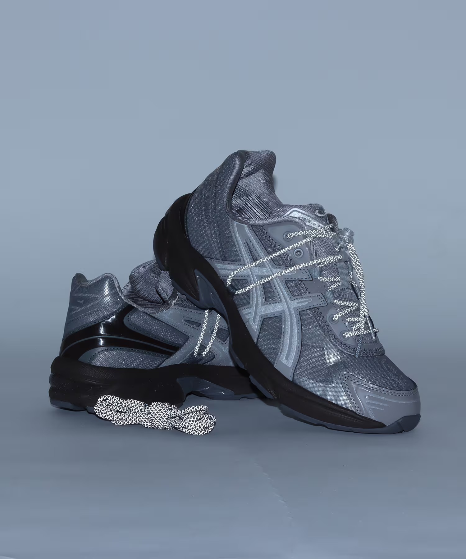 日本未入荷 ASICS アシックス × アトモス ピンク × OJOS GEL-1130 RE グレー スニーカー 1203A429-021 コラボレーション - 画像 (8)