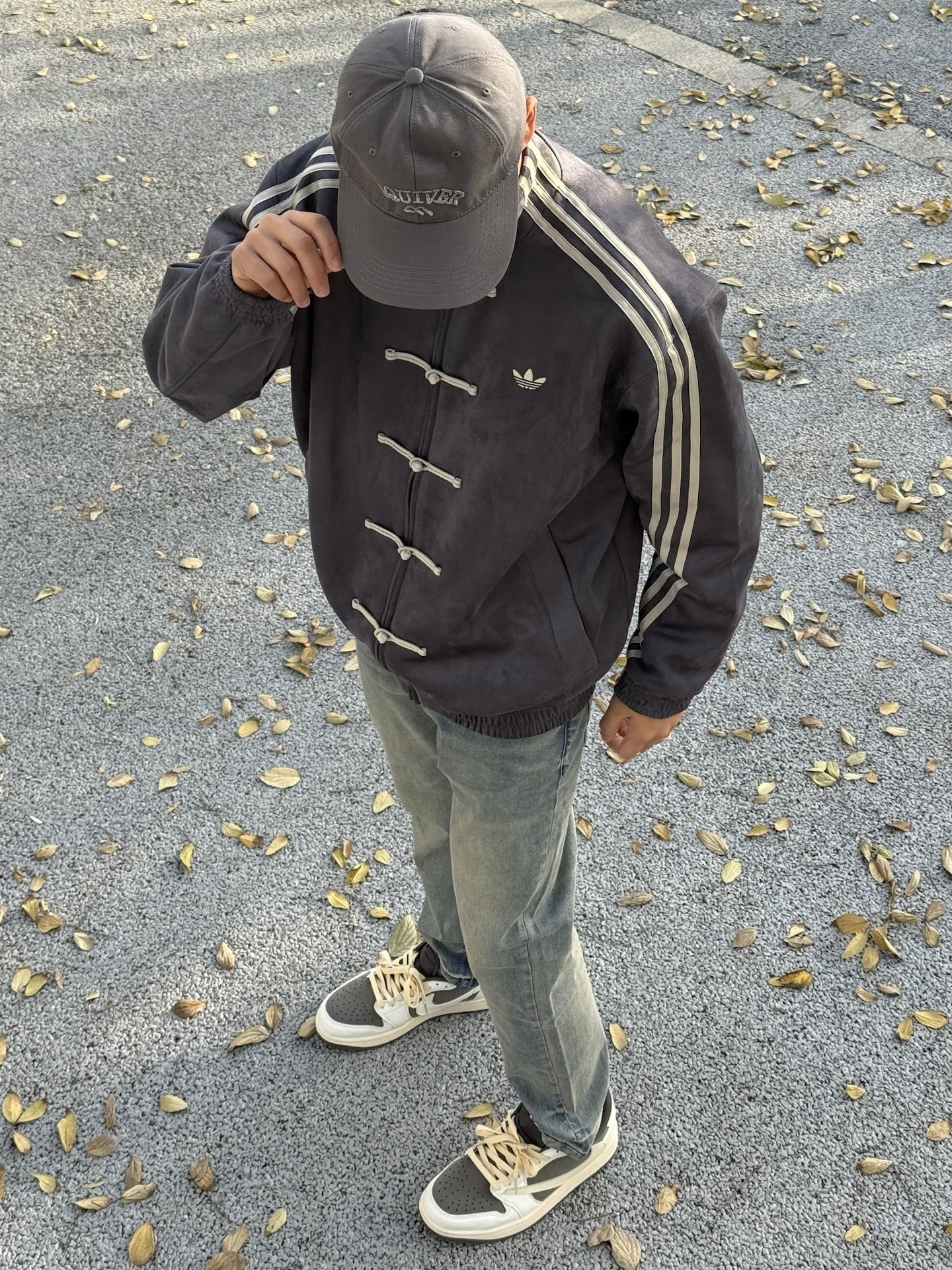 日本未発売 adidas オリジナル CTT チャイニーズ トラック カジュアル ジャケット KR0295 ブルー - 画像 (2)